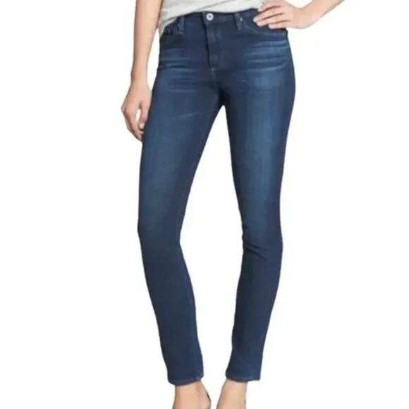 Adriano Goldschmied Jeans Womens 26 Blue Prima Mid Rise Cigarette Skinny Contour - Picture 1 of 8